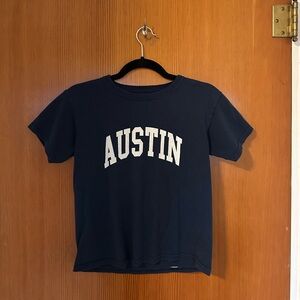 Brandy Melville Navy Blue 'Austin' Tee